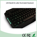 3 Rétro-éclairage LED multicolore Clavier PC avec ajustement de luminosité (KB-1901EL-G)